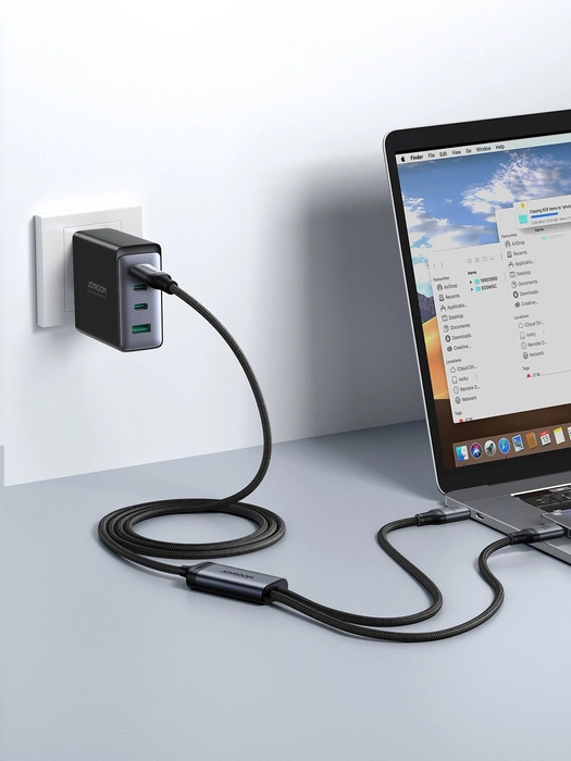 Câble 2 en 1 Joyroom speedy série SA21-1T2 USB-C - USB-C / USB-C 1,5m noir