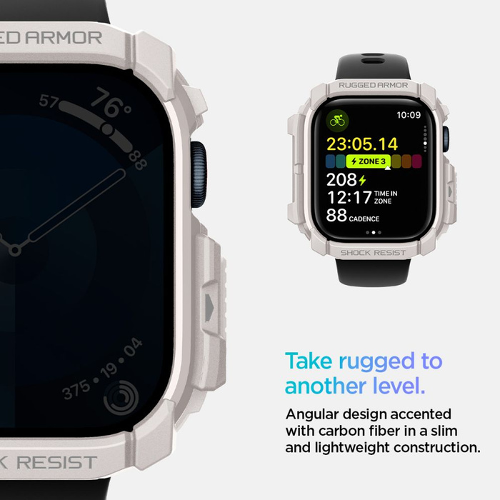 Coque Spigen Rugged Armor Apple Watch 10 (46 MM) DUNE BEIGE