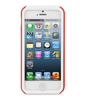 Case iPhone 5 5S SE MELKCO Dual Layer RED / White