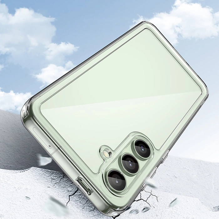 Outer Space Case Silikonhülle mit Gelrahmen für Samsung Galaxy S24 FE – transparent