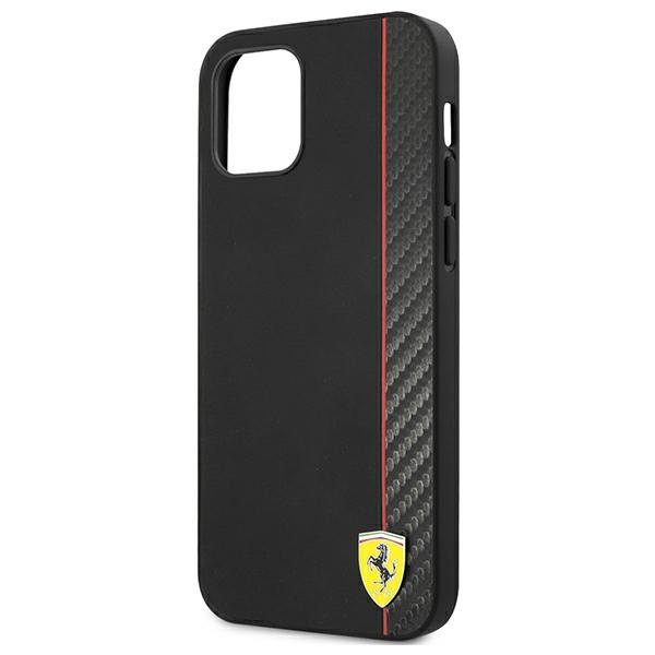 FERRARI Apple iPhone 12 Mini On Track Carbon Stripe Black Hardcase