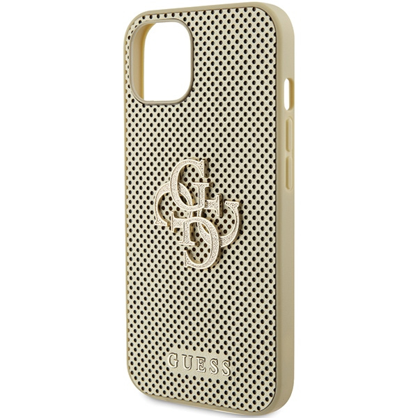 Guess GUHCP15SPSP4LGD iPhone 15 6,1" oro/oro durocase perforato 4G Glitter