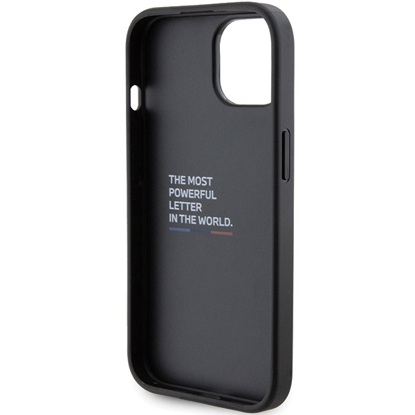 Cover Bmw Bmhcp15sgspcck IPhone 15 6,1" nero/nero Hardcase Grip Stand Smooth &amp; CarbonCase