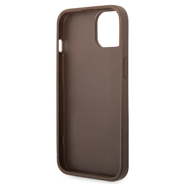 Case Guess iPhone 14 Plus 6.7" brown/brown hardcase 4G Big Metal Logo