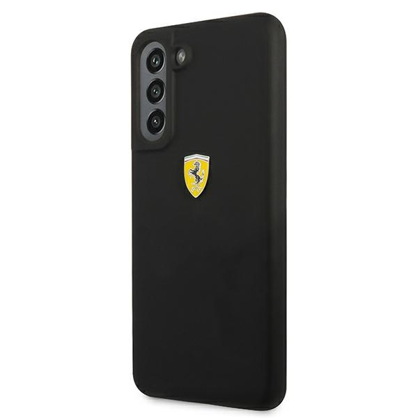 Pouzdro FERRARI Samsung Galaxy S21 FE Silicone Black Hardcase