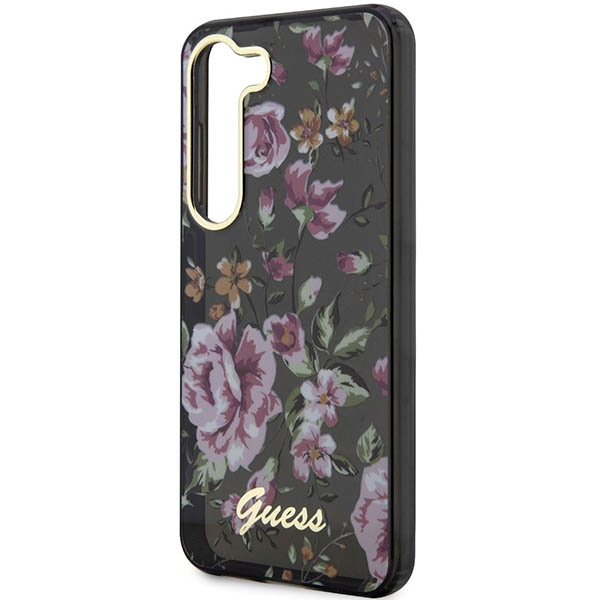 Funda Guess GUHCS23MHCFWSK S23 Plus S916 negro/negro durocase Colección Flower Case