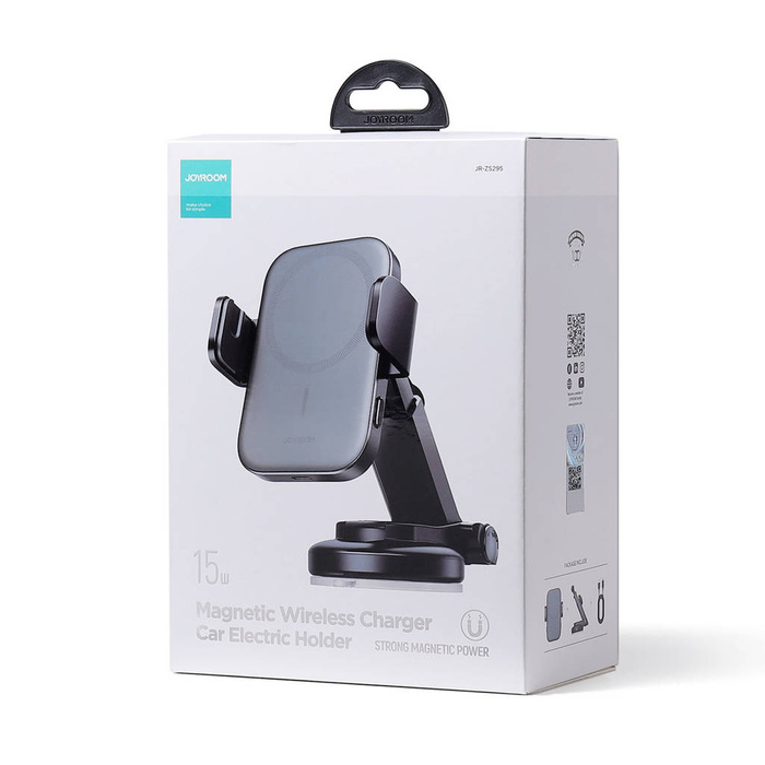 Joyroom držák do auta Qi bezdrátová indukční nabíječka 15W (kompatibilní s MagSafe pro iPhone) pro palubní desku (JR-ZS295)