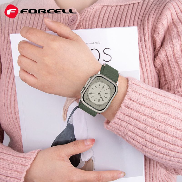 FORCELL F-DESIGN FA13 pasek do APPLE Watch 38 / 40 / 41 mm zielony