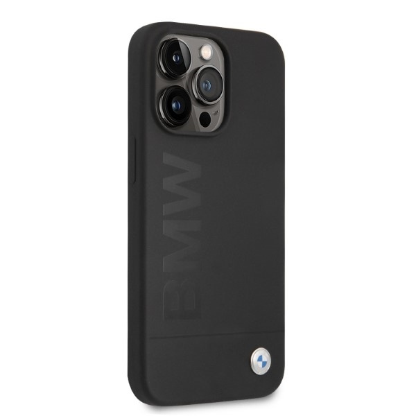 Case BMW BMHMP13LSLBLBK iPhone 13 Pro / 13 6.1" black/black hardcase Silicone Signature Logo MagSafe