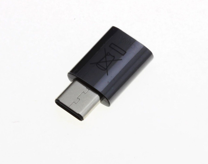 SAMSUNG Adaptador de Micro USB a USB-C EE-GN930 Negro