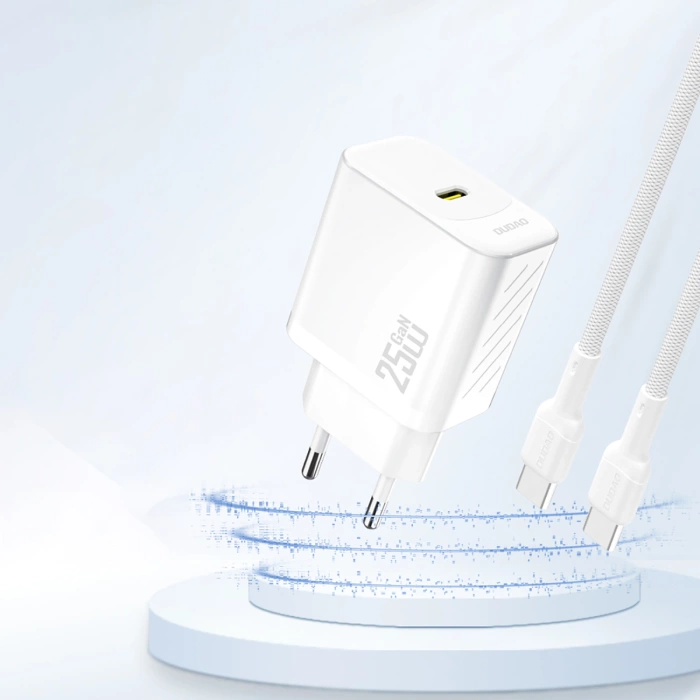 Dudao A27 25W GaN USB-C Wall Charger - White