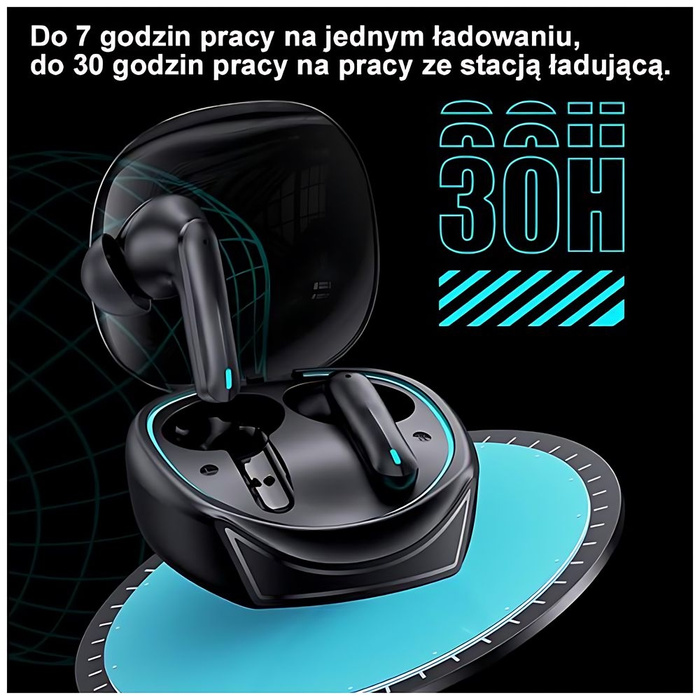 USAMS Sluchátka Bluetooth 5.3 TWS série XJ13 Herní sluchátka bezdrátová černá/černá BHUXJ01 (US-XJ13)