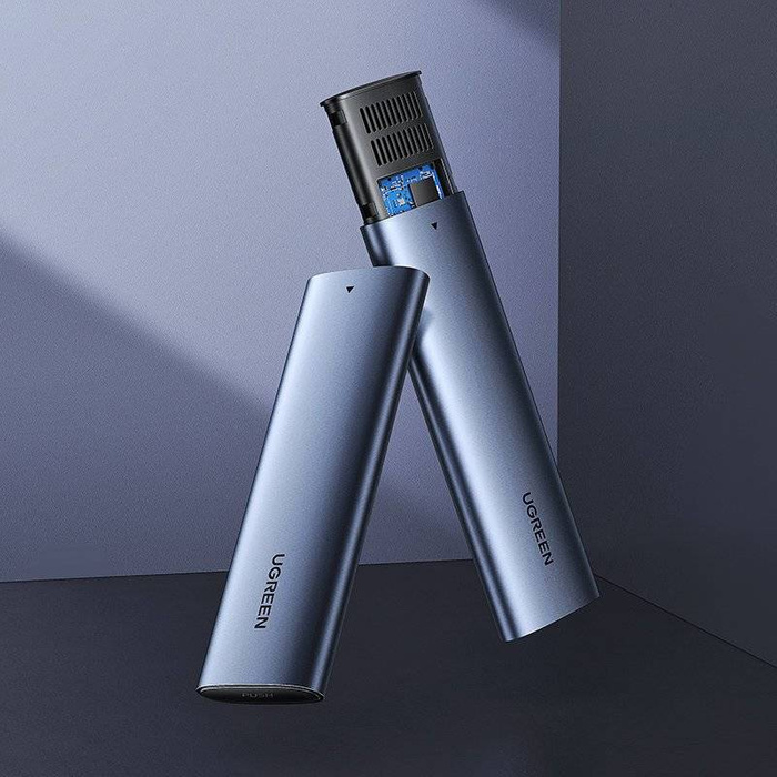 Baie SSD Ugreen M.2 Lecteur USB 3.2 Gen 2 (SuperSpeed USB 10 Gbps) + Câble USB Type C 0.5m gris (CM400 10902)