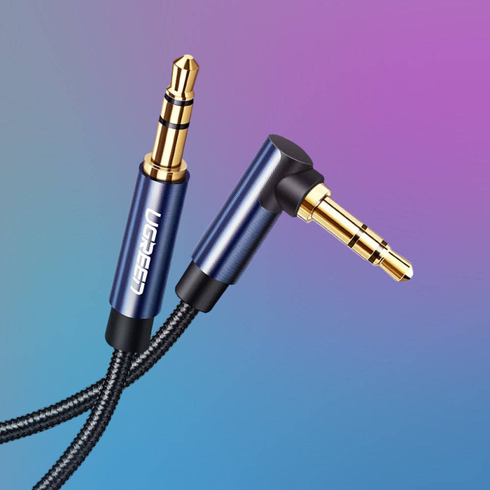 Cable audio Ugreen 2 x mini jack 3.5mm 0.5m azul (AV112)