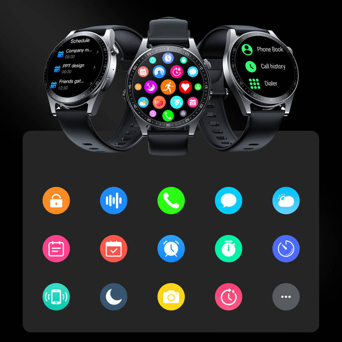 Joyroom FC2 Classic Series Call Answering Smartwatch IP68 Noir (JR-FC2)