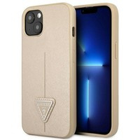 Guess GUHCP14SPSATLE iPhone 14 6.1" beige/beige hardcase SaffianoTriangle Logo