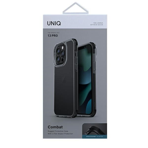 Uniq pouzdro Combat iPhone 13 Pro / 13 6.1&quot; černé / saze