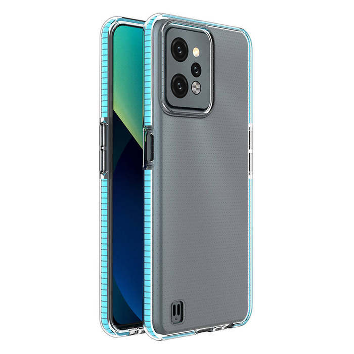 Spring Case obal Realme C31 silikonový kryt s rámečkem světle modrý