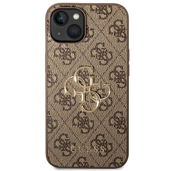 Hülle Guess iPhone 14 6.1" braun/braun hartcase 4G Big Metal Logo