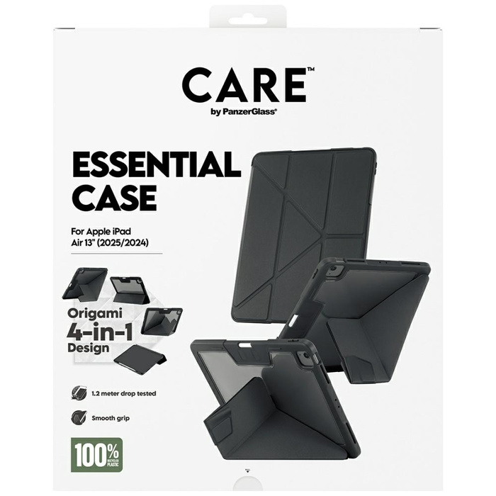 Etui Care by PanzerGlass Y fold do iPad  Air 13" (2024/2025) czarny