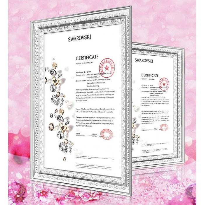 Custodia a specchio Kingxbar Angel decorata con cristalli originali Swarovski iPhone 11 Pro Max a specchio trasparente