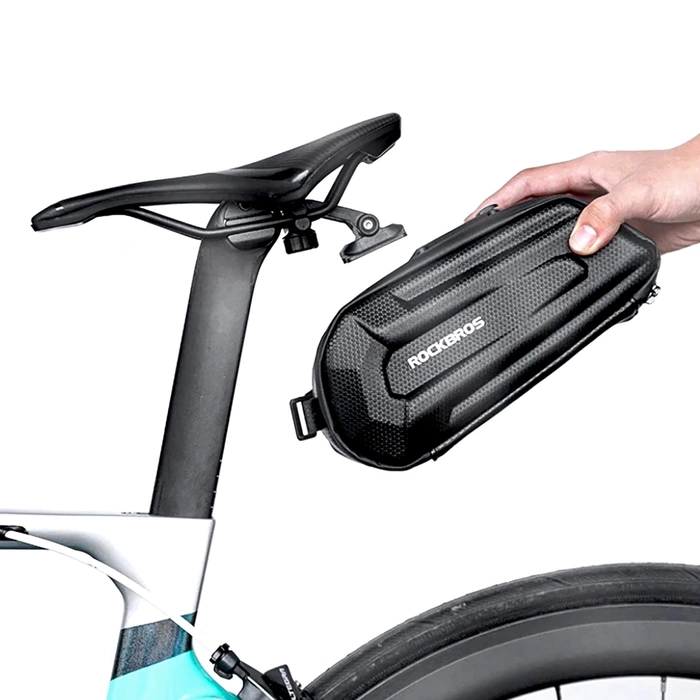Rockbros B69 bicycle saddle bag 1.7l with easy release system - black