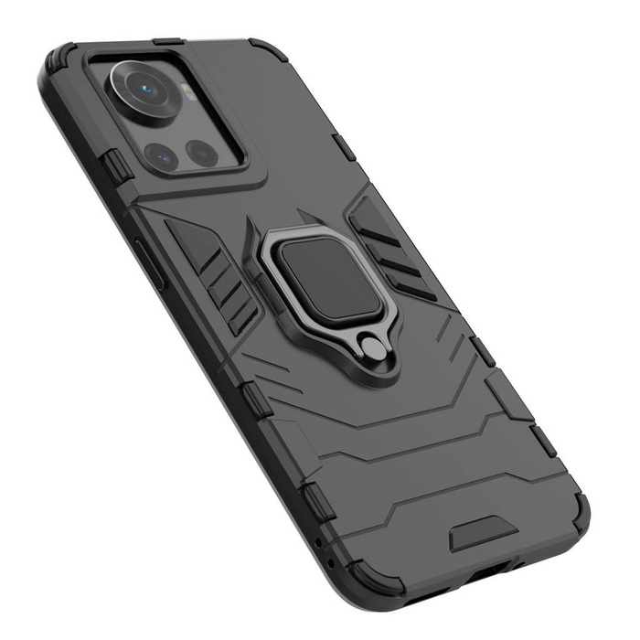 Housse hybride blindée Ring Armor + support magnétique pour OnePlus Ace noir