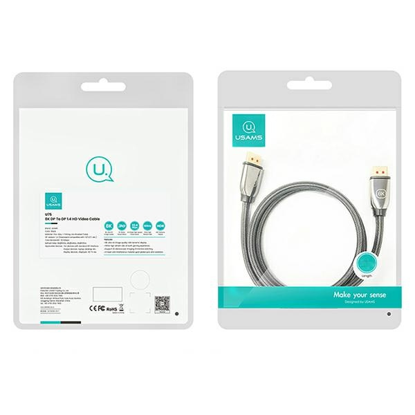 Cavo USAMS DP - DP 1.4 HD U75 3,0 m nero / nero 8K HD SJ533DP01 (US-SJ533)