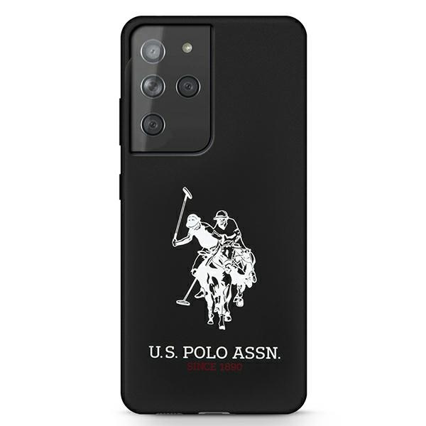 Pouzdro US POLO Samsung Galaxy S21 Ultra Silicone Logo USHCS21LSLHRBK Black Case