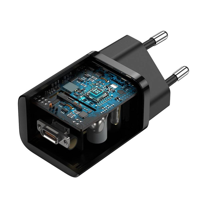 Baseus Super Si 1C caricatore rapido USB tipo C 25 W Power Delivery Quick Charge nero (CCSP020101)