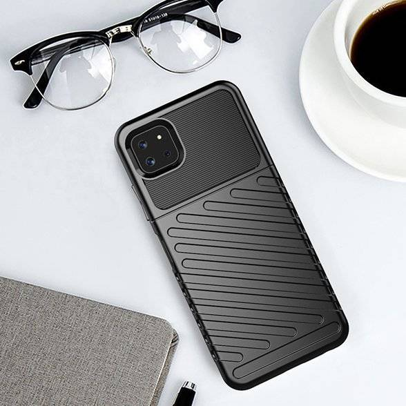 Thunder Case flexibilní pancéřovaný pouzdro kryt Samsung Galaxy A22 5G modrý