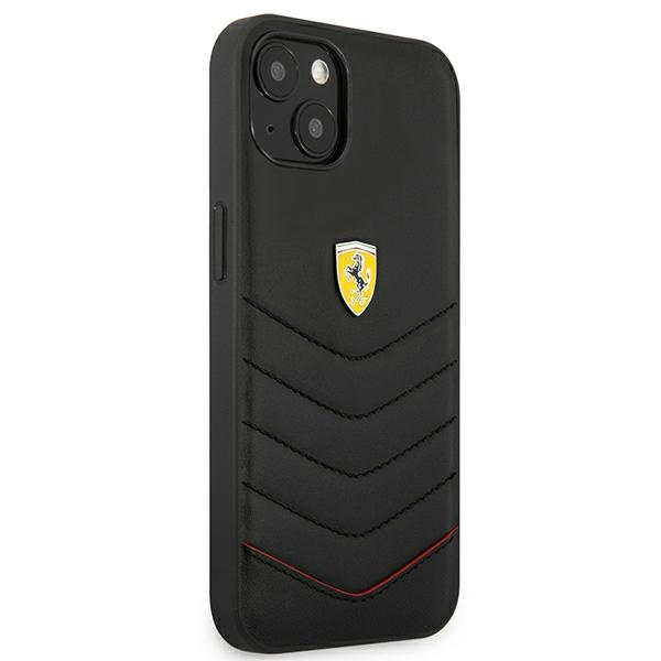 Hülle FERRARI Apple iPhone 13 Mini Off Track Gesteppt Schwarz Hardcase