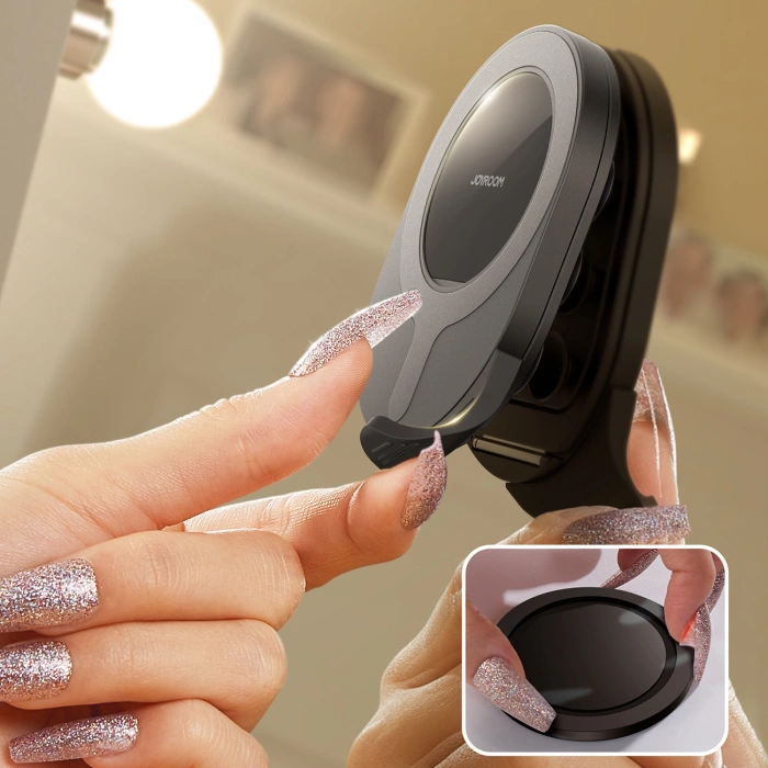Joyroom JR-ZS418 Smartphone-Halterung mit Ständer und Saugnäpfen mit MagSafe – Schwarz