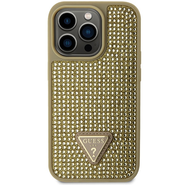 Coque Guess GUHCP14LHDGTPD iPhone 14 Pro 6.1" or/dorécase Rhinestone Triangle Case