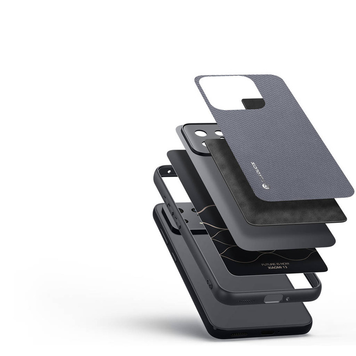 Custodia Dux Ducis Fino per Xiaomi 13 cover con cornice in silicone grigio