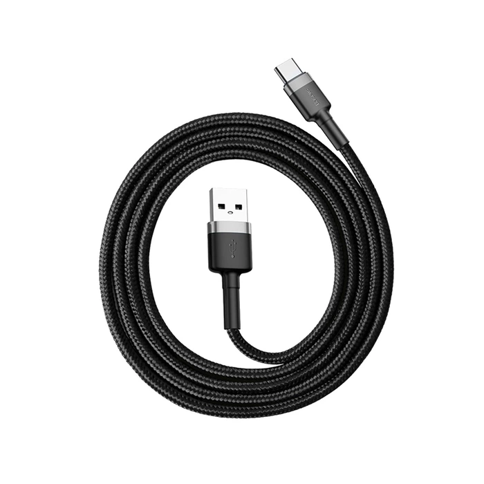 Baseus Cafule USB-A / USB-C QC 3.0 3A cable 1 m - black-gray