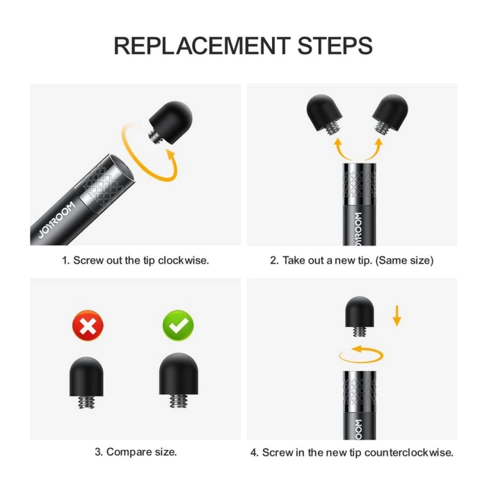 Joyroom JR-DR01 Passiver Stylus - Schwarz