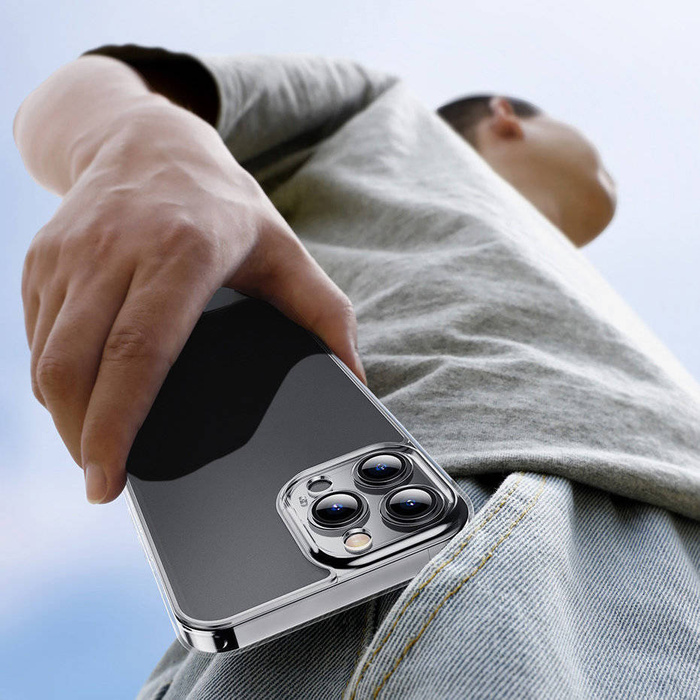 Baseus matného skla pro iPhone 13 pro pevný kryt s gelovým rámečkem černý (arws001001)