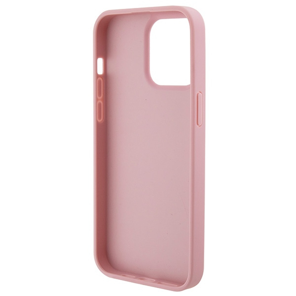 Coque Guess GUHCP15XP4EPMP iPhone 15 Pro Max 6.7" rose/rose rigidecase Cuir 4G estampillé Case