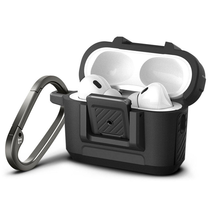 Hülle Spigen LOCK FIT AIRPODS PRO 1 / 2 MATTE SCHWARZ