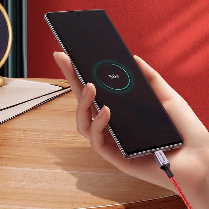 Cavo Ugreen US294 USB-C 2.0 / USB-C 2.0 3A - rosso