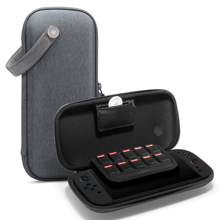 SPIGEN KLASDEN POUCH NINTENDO SWITCH 2 CHARCOAL GREY case