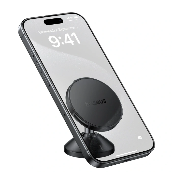 Uchwyt magnetyczny Baseus GoTrip DC1 kompatybilny z MagSafe na szybę/deskę rozdzielczą - czarny