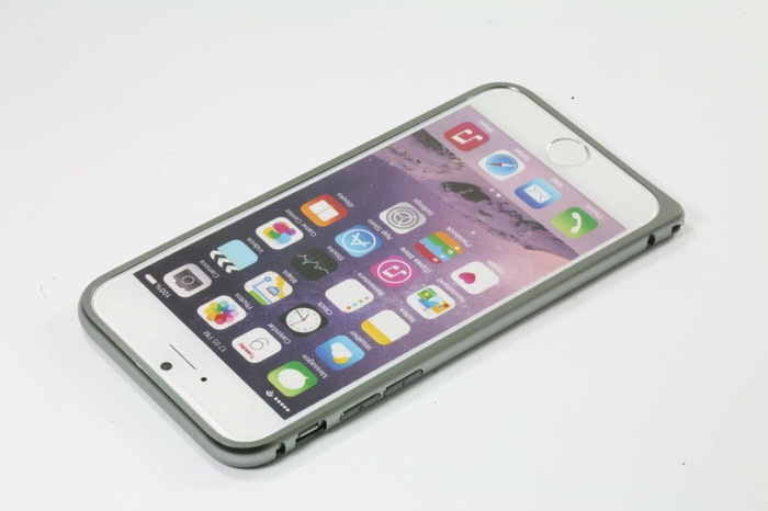 Cover iPhone 6 6S MELKCO Metal Bumper Gray