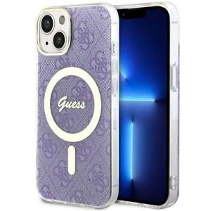 Hülle Guess GUHMP14SH4STU iPhone 14 6.1" lila/violett hartcase 4G MagSafe Case