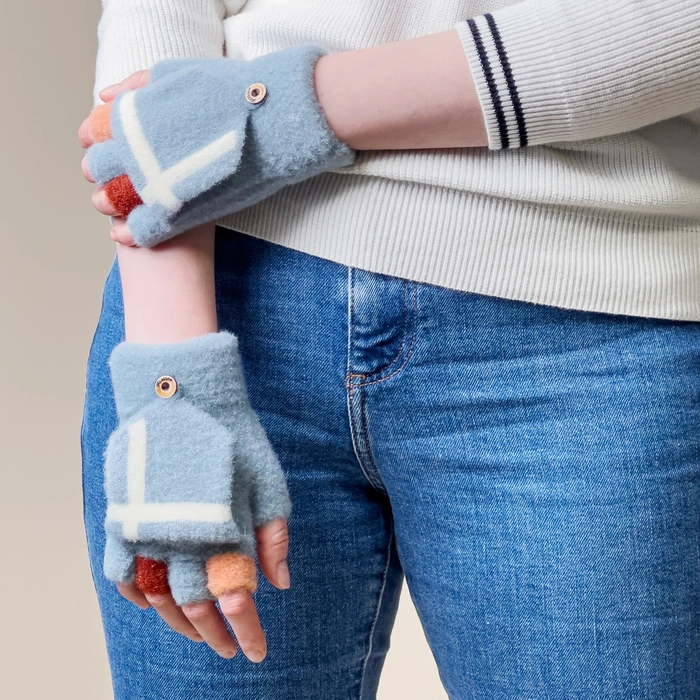 Guantes telefónicos de invierno para mujer/niño - azul