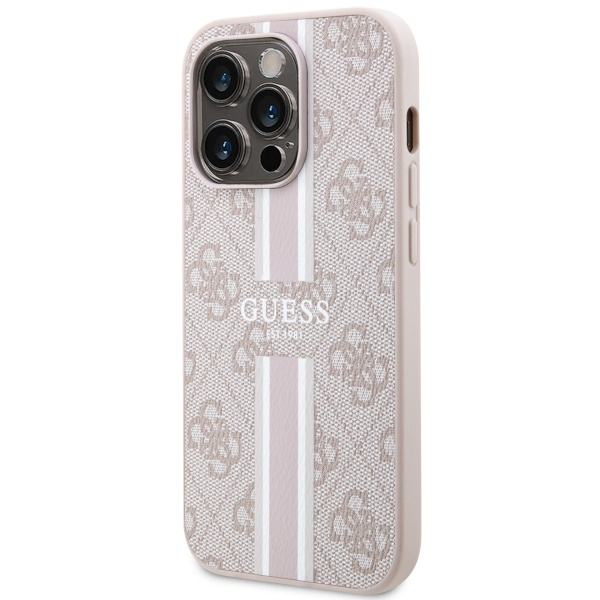 Cover Guess GUHMP14XP4RPSP iPhone 14 Pro Max 6,7" rosa/rosacase 4G Strisce stampate MagSafe Case