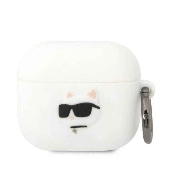 Karl Lagerfeld KLA3RUNCHH Copertura AirPods 3 bianco/bianco Silicone Choupette Head 3D