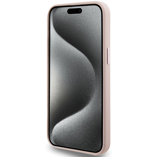 Etui Karl Lagerfeld KLHCP15LSMHCNPP iPhone 15 Pro 6.1" różowy/pink Silicone Choupette Metal Pin Case