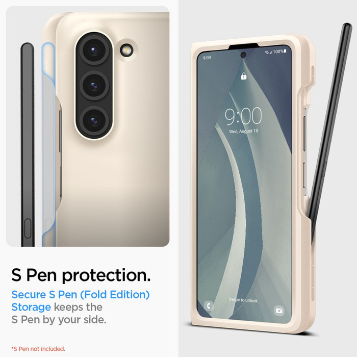 Case Spigen Thin Fit Pen Galaxy Z Fold 5 Pearled Ivory Case